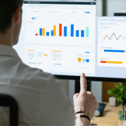 Local SEO expert working on a Google Business Profile with analytics charts