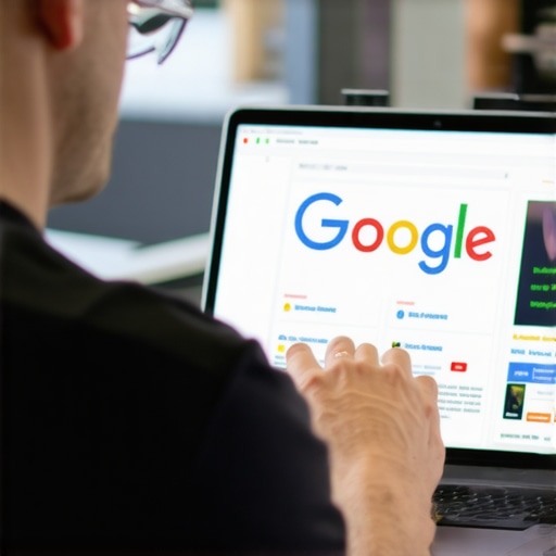 Business owner working on Google Business Profile optimization