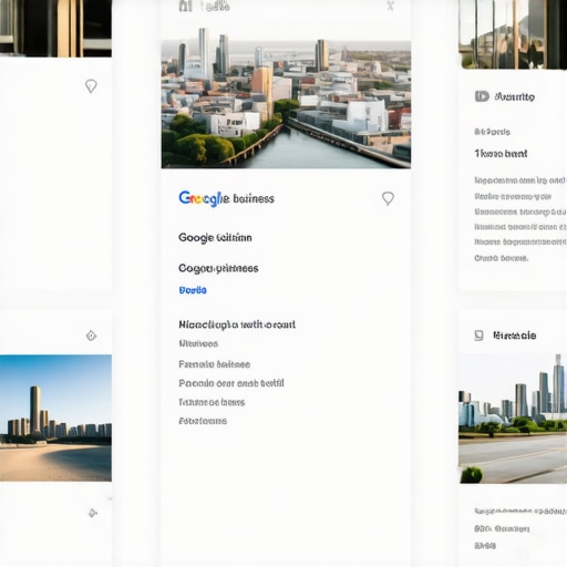 Multiple Google Business profiles linked to local landmarks on a digital screen