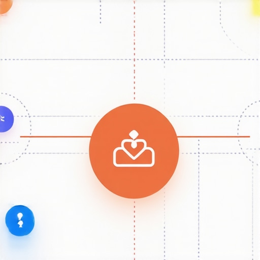 Diagram showing interconnected Google Business Profiles for multiple locations with SEO icons.