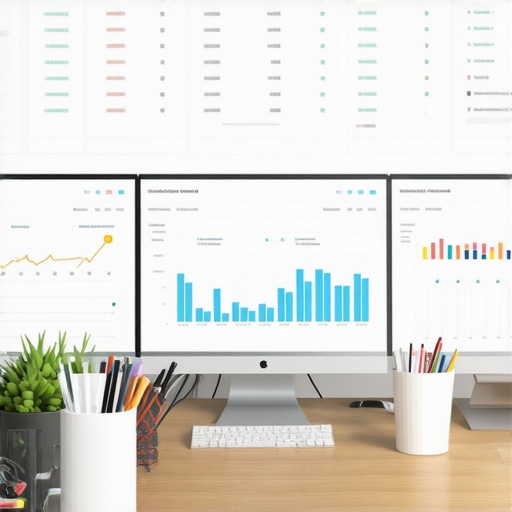 A workspace with screens showing local SEO analytics, citation management, and ranking graphs.