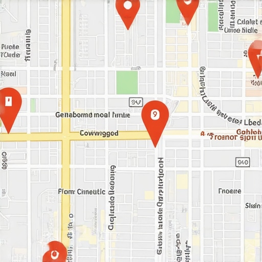 Screenshot of a map application displaying live geo-location signals for multiple suburbs
