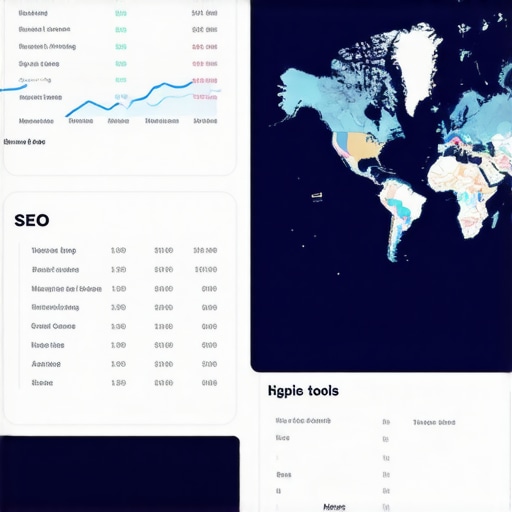Digital dashboard showcasing local SEO tools like BrightLocal and SEMrush for map pack maintenance