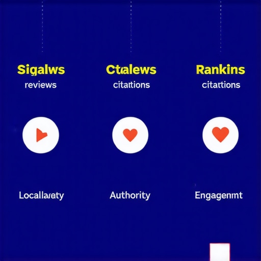 An infographic illustrating various signals that affect local SEO and Map Pack rankings, highlighting the complexity beyond reviews.